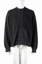 Load image into Gallery viewer, Professor.E DOUBLED BREASTED AGED KNIT (BLACK)
