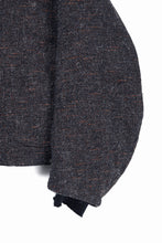 Load image into Gallery viewer, KLASICA VOLUME SLEEVE TANKERS BLOUSON / REGENERATED KEMP MIXED TWEED (MIX BROWN)