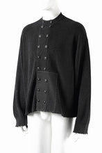 Load image into Gallery viewer, Professor.E DOUBLED BREASTED AGED KNIT (BLACK)