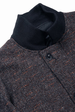 Load image into Gallery viewer, KLASICA VOLUME SLEEVE TANKERS BLOUSON / REGENERATED KEMP MIXED TWEED (MIX BROWN)