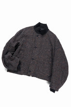 Load image into Gallery viewer, KLASICA VOLUME SLEEVE TANKERS BLOUSON / REGENERATED KEMP MIXED TWEED (MIX BROWN)