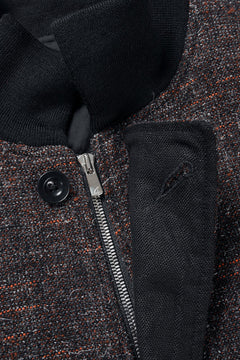 Load image into Gallery viewer, KLASICA VOLUME SLEEVE TANKERS BLOUSON / REGENERATED KEMP MIXED TWEED (MIX BROWN)