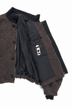 Load image into Gallery viewer, KLASICA VOLUME SLEEVE TANKERS BLOUSON / REGENERATED KEMP MIXED TWEED (MIX BROWN)