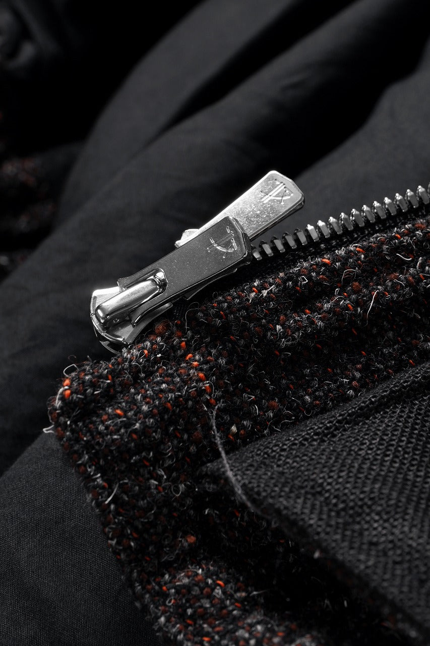 Load image into Gallery viewer, KLASICA VOLUME SLEEVE TANKERS BLOUSON / REGENERATED KEMP MIXED TWEED (MIX BROWN)