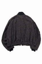 Load image into Gallery viewer, KLASICA VOLUME SLEEVE TANKERS BLOUSON / REGENERATED KEMP MIXED TWEED (MIX BROWN)