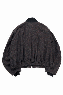 Load image into Gallery viewer, KLASICA VOLUME SLEEVE TANKERS BLOUSON / REGENERATED KEMP MIXED TWEED (MIX BROWN)