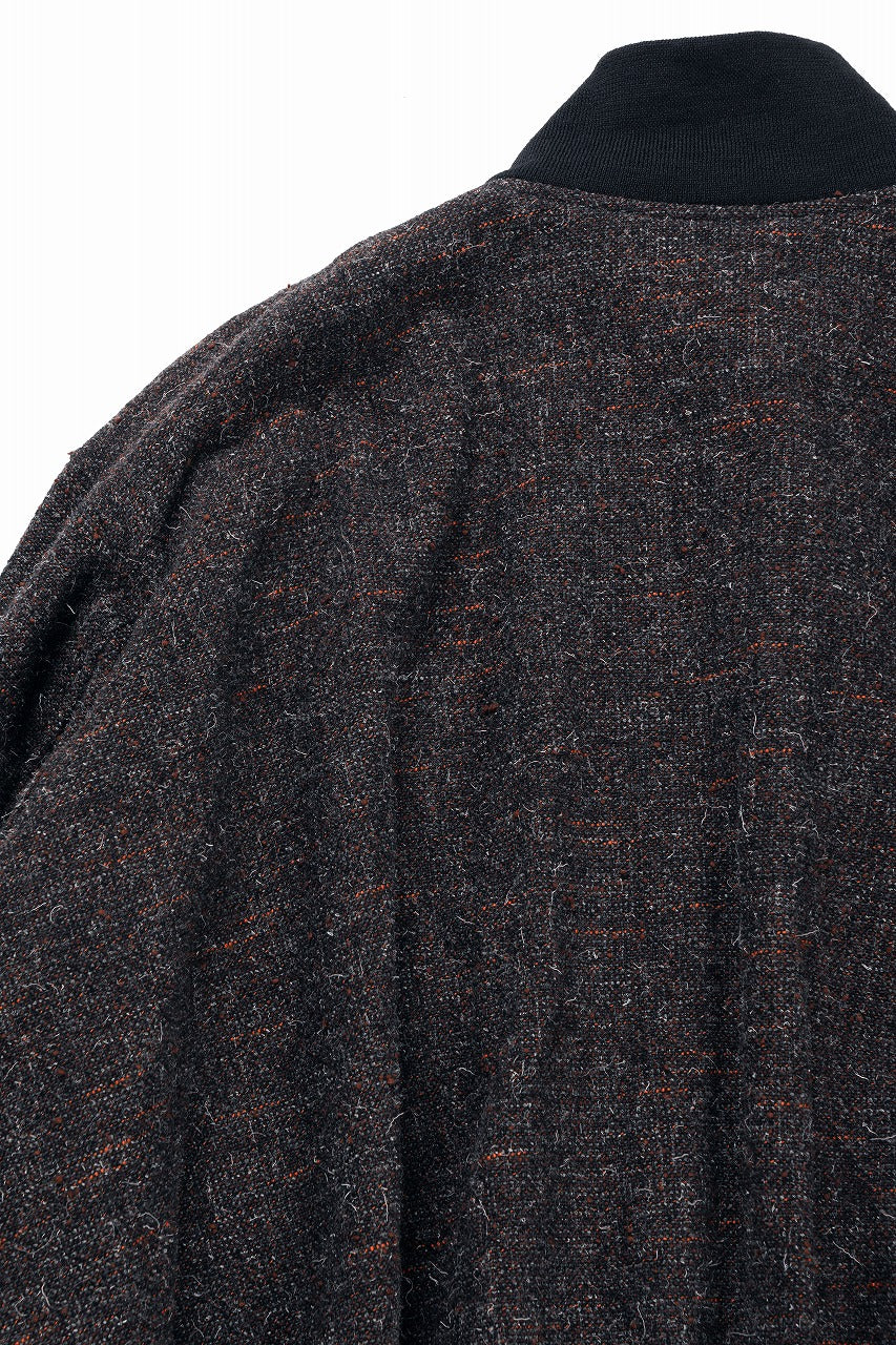 Load image into Gallery viewer, KLASICA VOLUME SLEEVE TANKERS BLOUSON / REGENERATED KEMP MIXED TWEED (MIX BROWN)