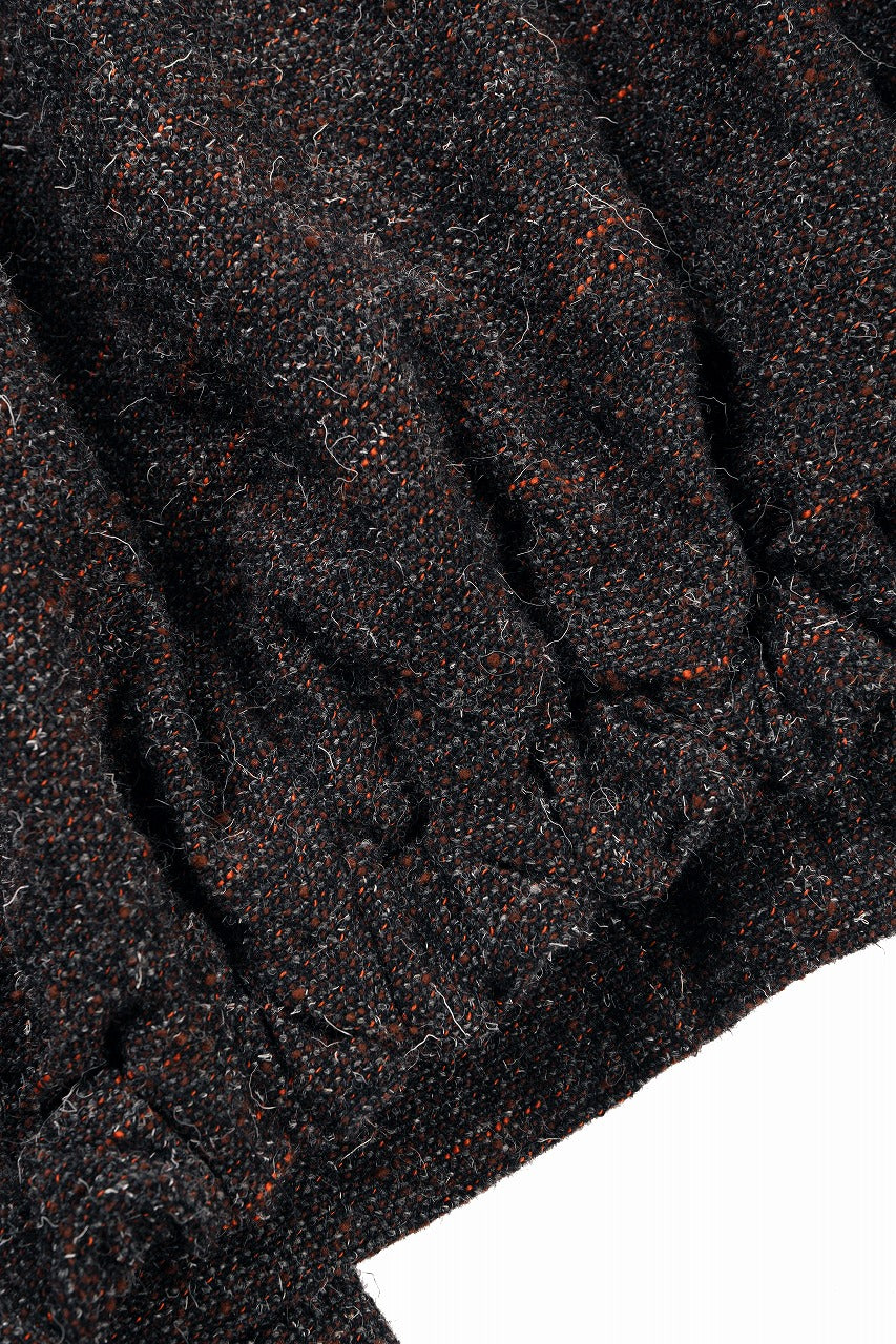 Load image into Gallery viewer, KLASICA VOLUME SLEEVE TANKERS BLOUSON / REGENERATED KEMP MIXED TWEED (MIX BROWN)