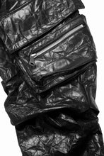画像をギャラリービューアに読み込む, A.F ARTEFACT TUCK CARGO PANTS / WASHER SYNTHETIC LEATHER (BLACK)