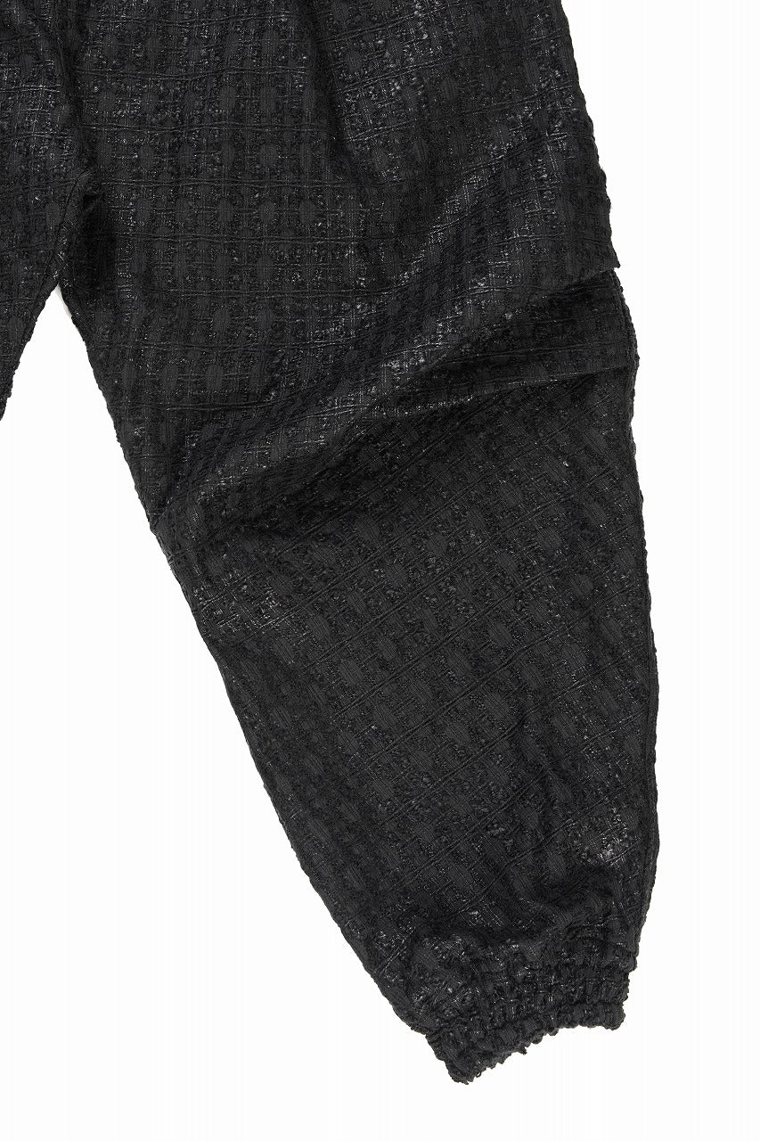 画像をギャラリービューアに読み込む, A.F ARTEFACT TUCK WIDE EASY PANTS / LUXURY TWEED (BLACK)