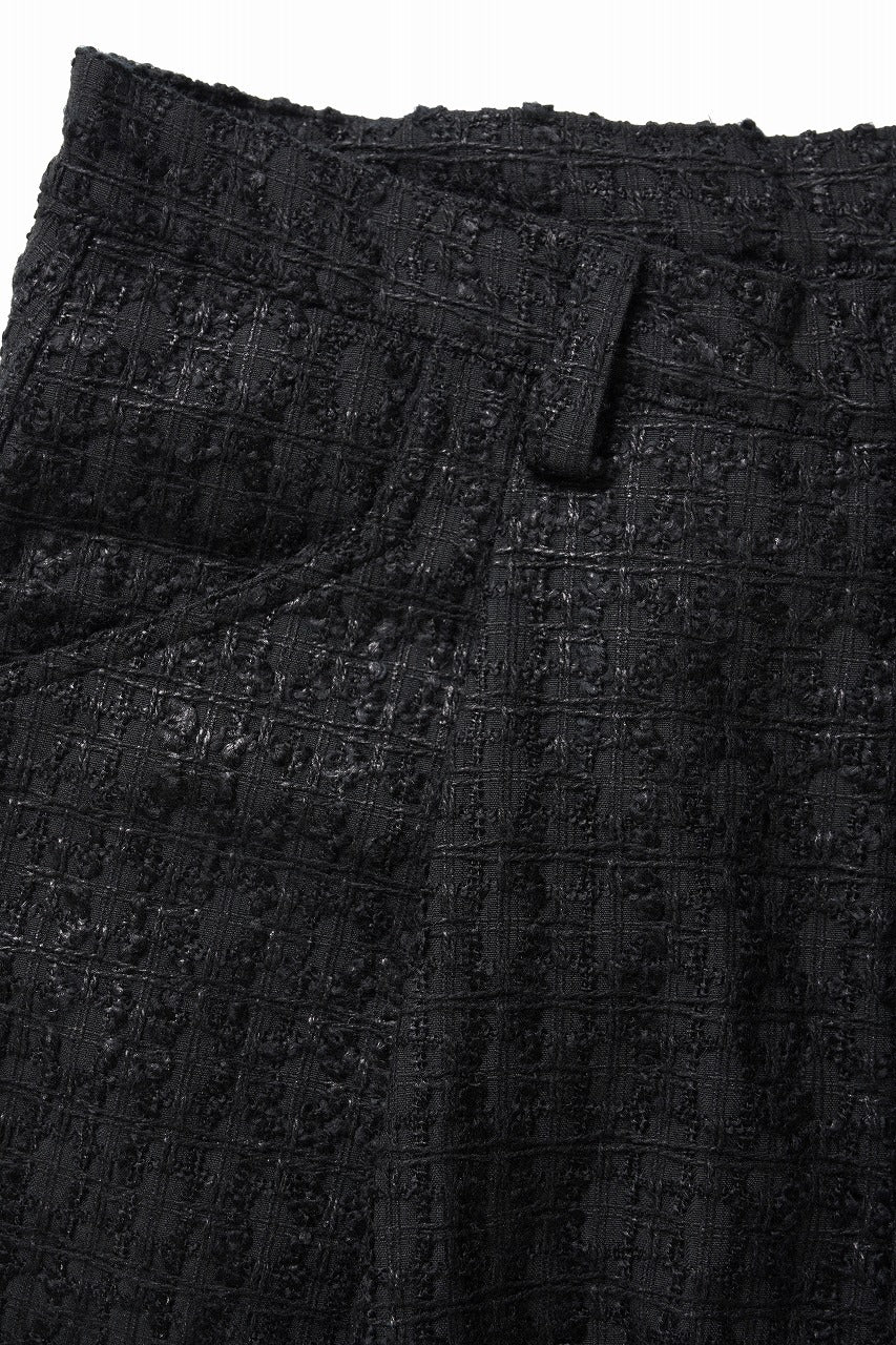 画像をギャラリービューアに読み込む, A.F ARTEFACT TUCK WIDE EASY PANTS / LUXURY TWEED (BLACK)