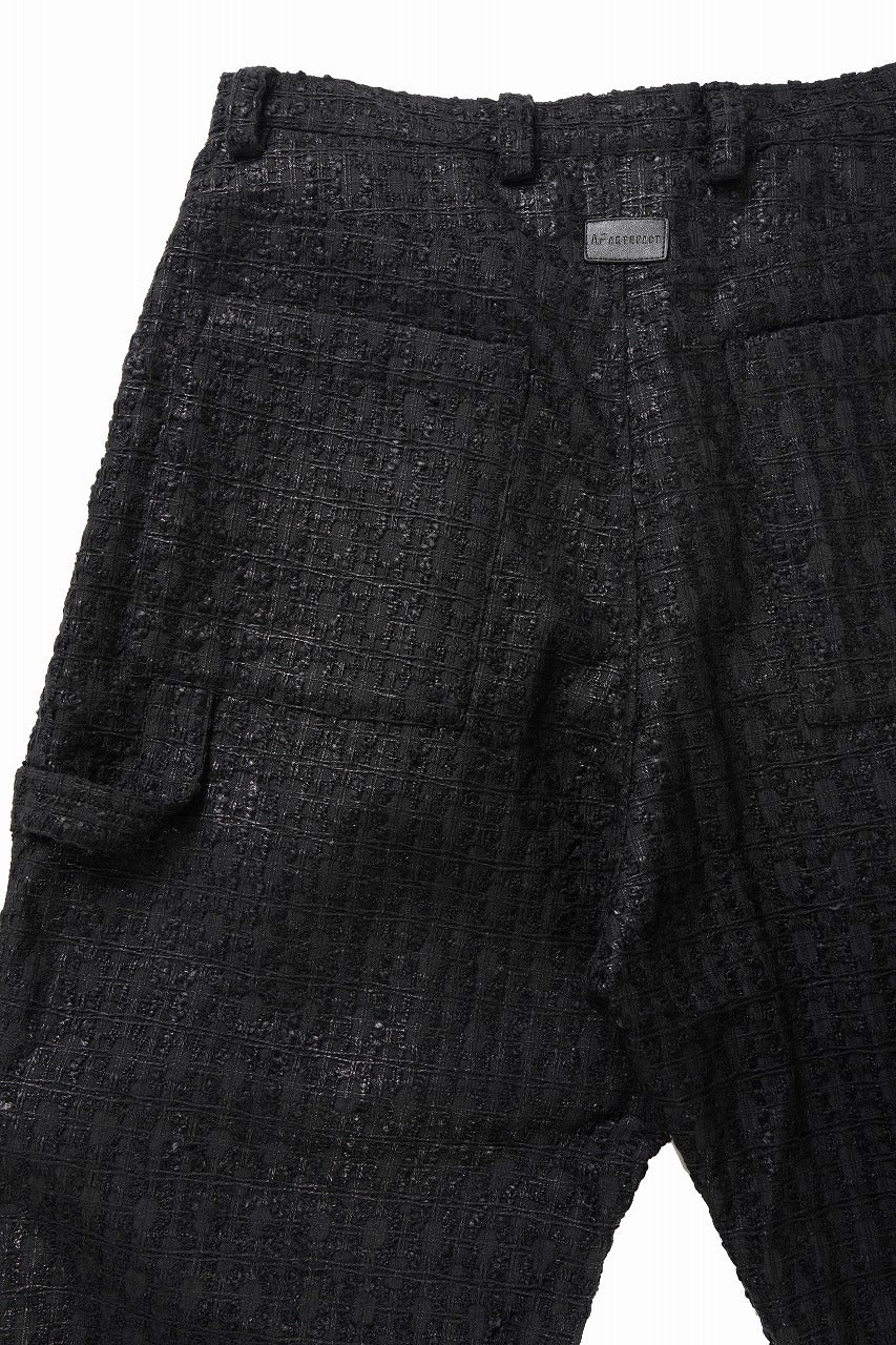 画像をギャラリービューアに読み込む, A.F ARTEFACT TUCK WIDE EASY PANTS / LUXURY TWEED (BLACK)