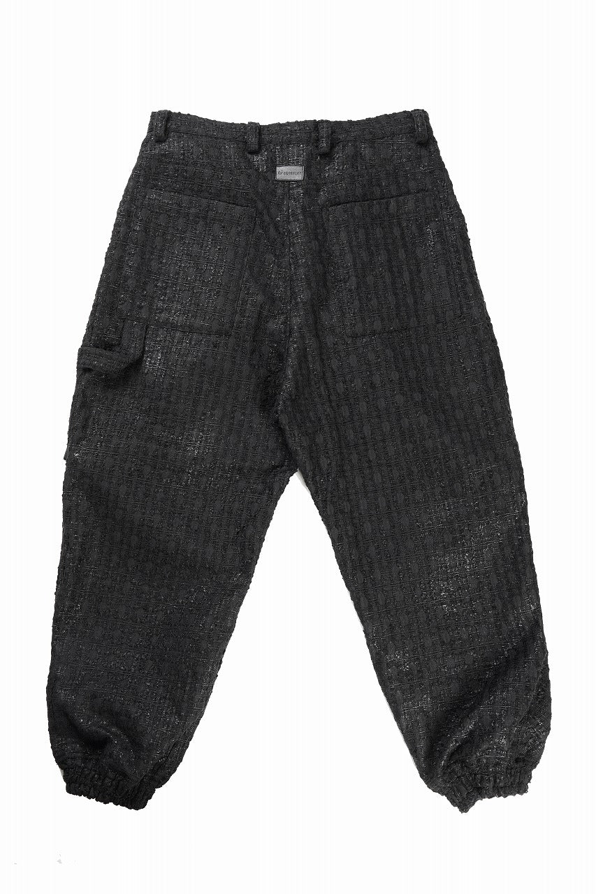 画像をギャラリービューアに読み込む, A.F ARTEFACT TUCK WIDE EASY PANTS / LUXURY TWEED (BLACK)