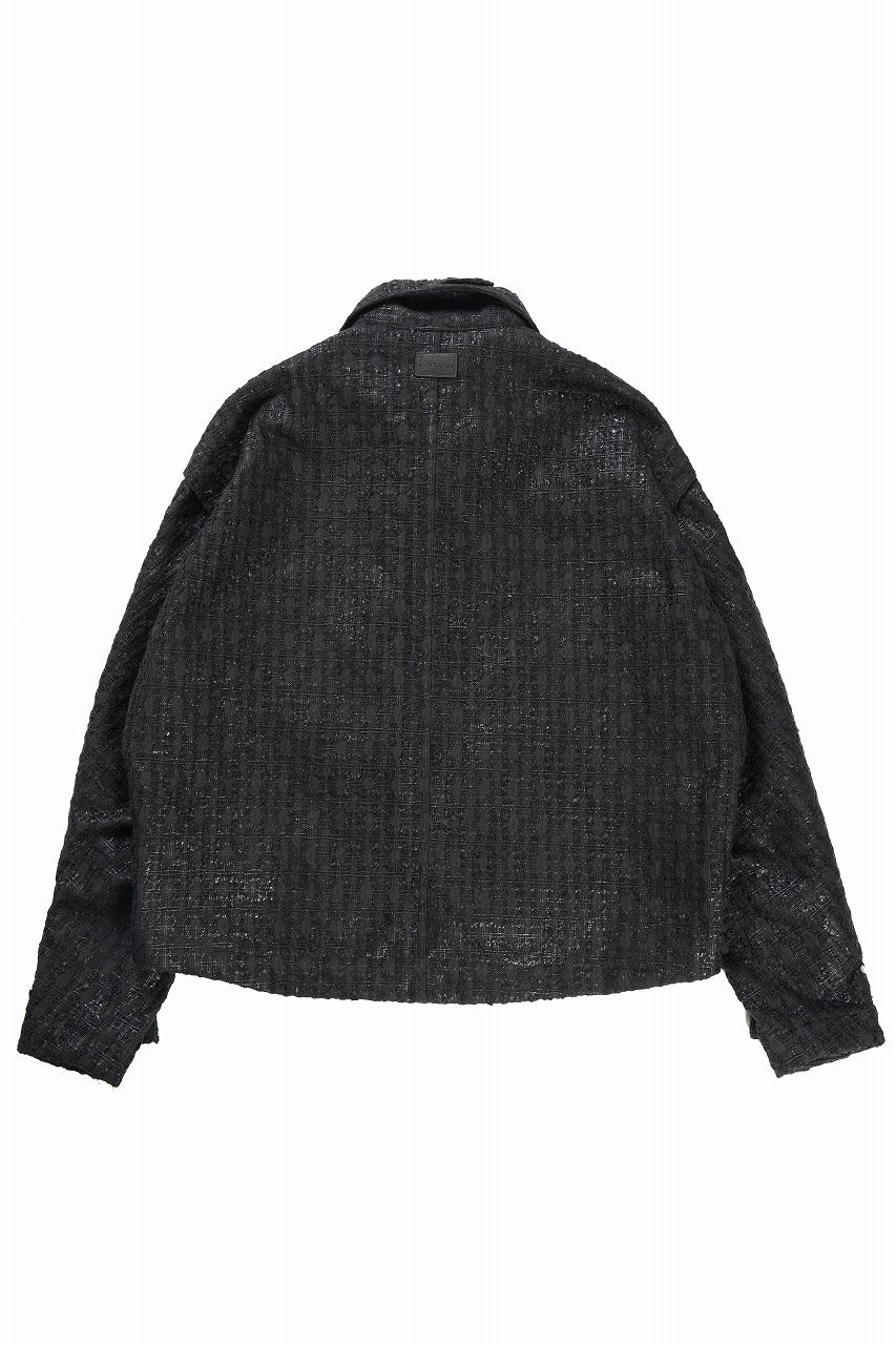 Load image into Gallery viewer, A.F ARTEFACT TUCK SLEEVE JACKET / LUXURY TWEED (BLACK)