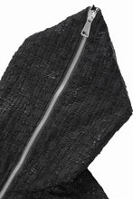 Load image into Gallery viewer, A.F ARTEFACT HOODED ZIPPER BLOUSON / LUXURY TWEED (BLACK)
