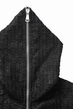 Load image into Gallery viewer, A.F ARTEFACT HOODED ZIPPER BLOUSON / LUXURY TWEED (BLACK)