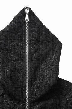 Load image into Gallery viewer, A.F ARTEFACT HOODED ZIPPER BLOUSON / LUXURY TWEED (BLACK)