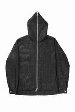 Load image into Gallery viewer, A.F ARTEFACT HOODED ZIPPER BLOUSON / LUXURY TWEED (BLACK)