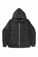 Load image into Gallery viewer, A.F ARTEFACT HOODED ZIPPER BLOUSON / LUXURY TWEED (BLACK)
