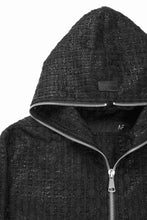 Load image into Gallery viewer, A.F ARTEFACT HOODED ZIPPER BLOUSON / LUXURY TWEED (BLACK)
