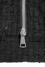 Load image into Gallery viewer, A.F ARTEFACT HOODED ZIPPER BLOUSON / LUXURY TWEED (BLACK)