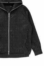 Load image into Gallery viewer, A.F ARTEFACT HOODED ZIPPER BLOUSON / LUXURY TWEED (BLACK)