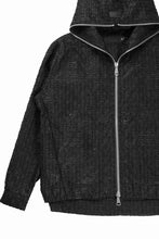 Load image into Gallery viewer, A.F ARTEFACT HOODED ZIPPER BLOUSON / LUXURY TWEED (BLACK)
