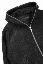 Load image into Gallery viewer, A.F ARTEFACT HOODED ZIPPER BLOUSON / LUXURY TWEED (BLACK)