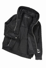 Load image into Gallery viewer, A.F ARTEFACT HOODED ZIPPER BLOUSON / LUXURY TWEED (BLACK)