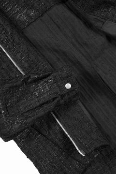 Load image into Gallery viewer, A.F ARTEFACT HOODED ZIPPER BLOUSON / LUXURY TWEED (BLACK)