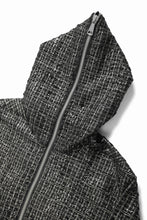 Load image into Gallery viewer, A.F ARTEFACT HOODED ZIPPER BLOUSON / LUXURY TWEED (BLACK x GOLD)