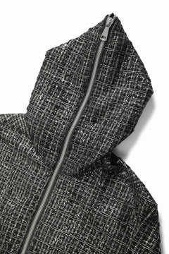 Load image into Gallery viewer, A.F ARTEFACT HOODED ZIPPER BLOUSON / LUXURY TWEED (BLACK x GOLD)