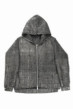 Load image into Gallery viewer, A.F ARTEFACT HOODED ZIPPER BLOUSON / LUXURY TWEED (BLACK x GOLD)