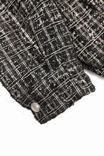 Load image into Gallery viewer, A.F ARTEFACT HOODED ZIPPER BLOUSON / LUXURY TWEED (BLACK x GOLD)
