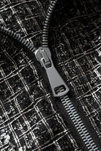 Load image into Gallery viewer, A.F ARTEFACT HOODED ZIPPER BLOUSON / LUXURY TWEED (BLACK x GOLD)