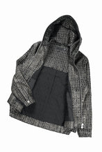 Load image into Gallery viewer, A.F ARTEFACT HOODED ZIPPER BLOUSON / LUXURY TWEED (BLACK x GOLD)