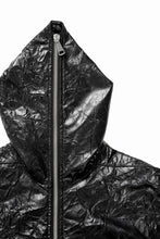 画像をギャラリービューアに読み込む, A.F ARTEFACT HOODED ZIPPER BLOUSON / WASHER SYNTHETIC LEATHER (BLACK)