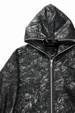 画像をギャラリービューアに読み込む, A.F ARTEFACT HOODED ZIPPER BLOUSON / WASHER SYNTHETIC LEATHER (BLACK)