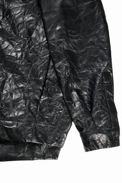 画像をギャラリービューアに読み込む, A.F ARTEFACT HOODED ZIPPER BLOUSON / WASHER SYNTHETIC LEATHER (BLACK)