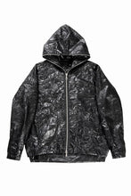 画像をギャラリービューアに読み込む, A.F ARTEFACT HOODED ZIPPER BLOUSON / WASHER SYNTHETIC LEATHER (BLACK)