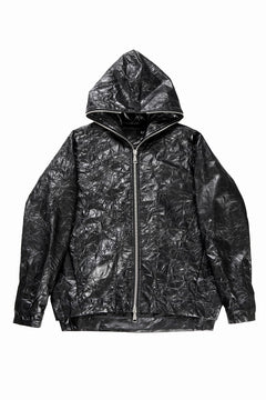 画像をギャラリービューアに読み込む, A.F ARTEFACT HOODED ZIPPER BLOUSON / WASHER SYNTHETIC LEATHER (BLACK)
