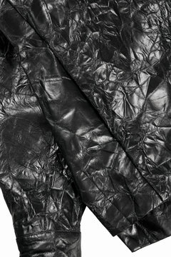 画像をギャラリービューアに読み込む, A.F ARTEFACT HOODED ZIPPER BLOUSON / WASHER SYNTHETIC LEATHER (BLACK)