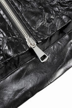 画像をギャラリービューアに読み込む, A.F ARTEFACT HOODED ZIPPER BLOUSON / WASHER SYNTHETIC LEATHER (BLACK)