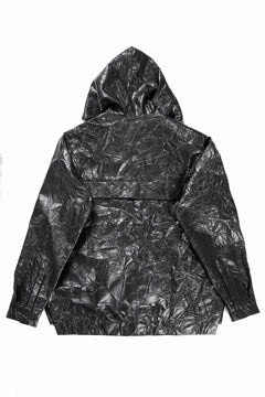 画像をギャラリービューアに読み込む, A.F ARTEFACT HOODED ZIPPER BLOUSON / WASHER SYNTHETIC LEATHER (BLACK)