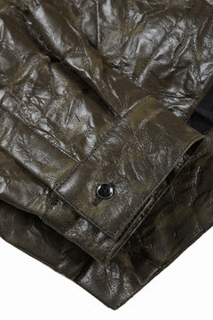 画像をギャラリービューアに読み込む, A.F ARTEFACT HOODED ZIPPER BLOUSON / WASHER SYNTHETIC LEATHER (KHAKI)