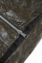 画像をギャラリービューアに読み込む, A.F ARTEFACT HOODED ZIPPER BLOUSON / WASHER SYNTHETIC LEATHER (KHAKI)