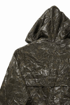 画像をギャラリービューアに読み込む, A.F ARTEFACT HOODED ZIPPER BLOUSON / WASHER SYNTHETIC LEATHER (KHAKI)