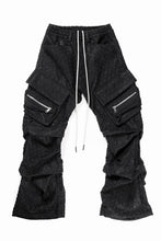 画像をギャラリービューアに読み込む, A.F ARTEFACT TUCK CARGO PANTS / LUXURY TWEED (BLACK)