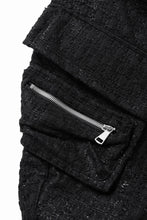 画像をギャラリービューアに読み込む, A.F ARTEFACT TUCK CARGO PANTS / LUXURY TWEED (BLACK)