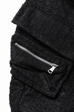 画像をギャラリービューアに読み込む, A.F ARTEFACT TUCK CARGO PANTS / LUXURY TWEED (BLACK)